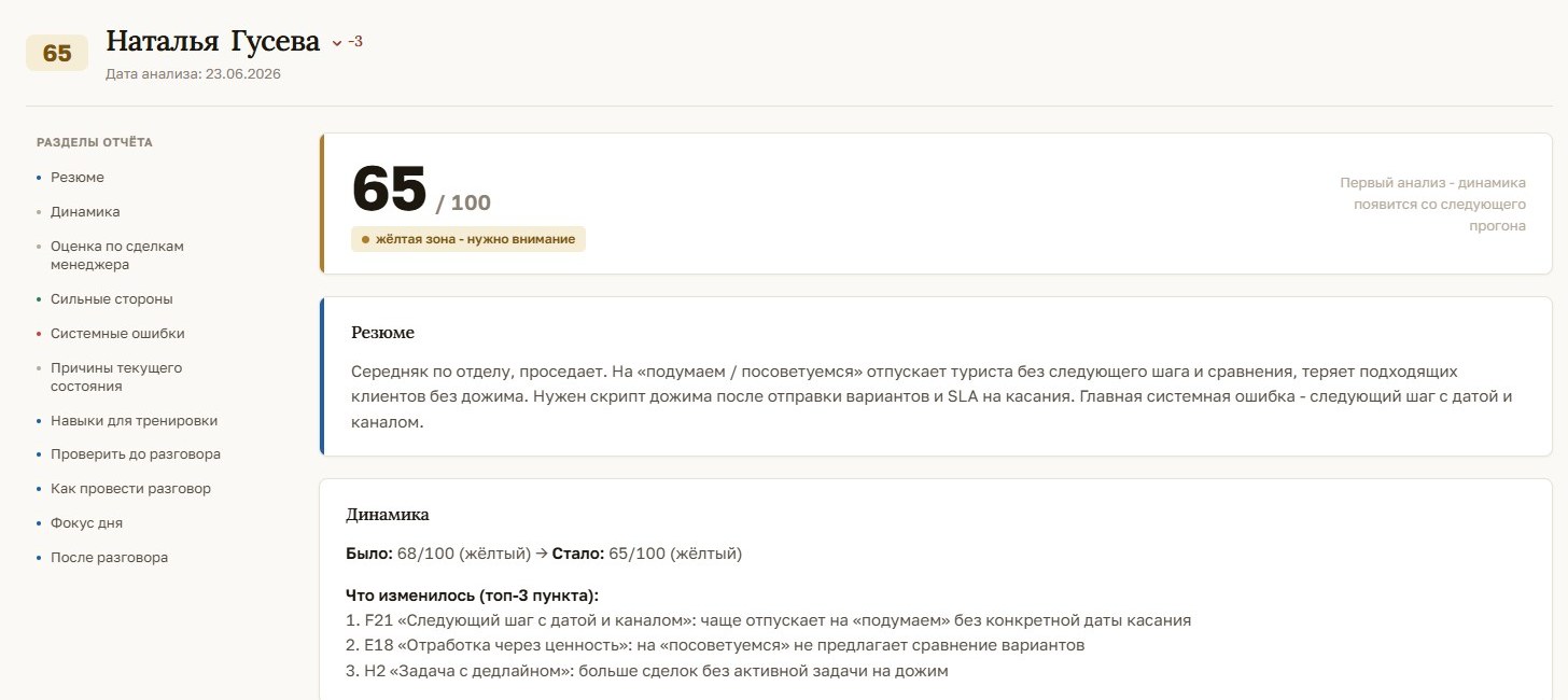 Филин - личный кабинет для ниши «Туризм»